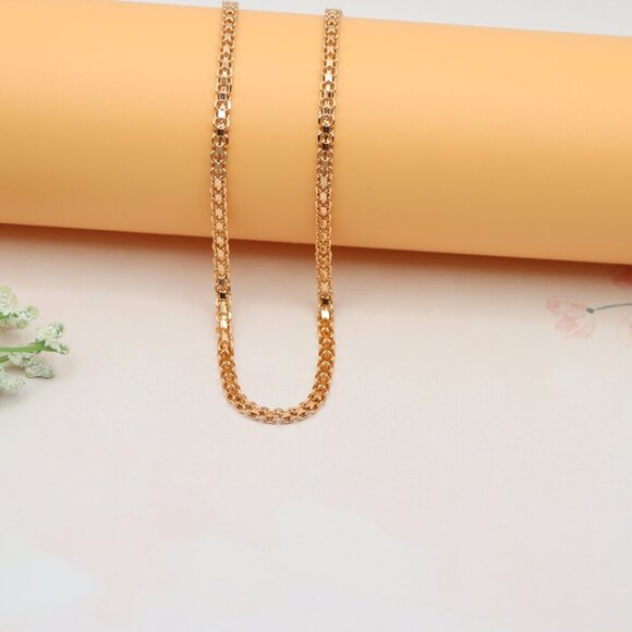 Chunky Rose Gold Chain Necklace – Bold 18 Inch Statement Piece, XPNL0205 - Picture 11 of 12